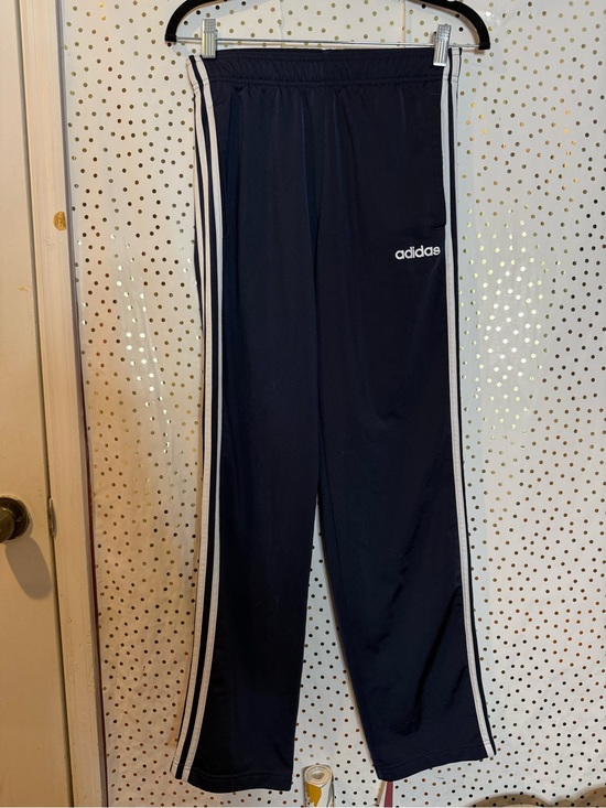 adidas Pants - Adidas Navy Track Pants with White Stripes